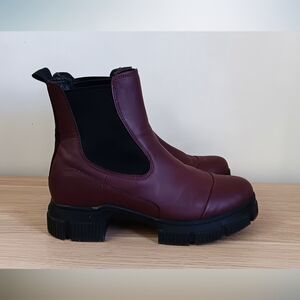 Nine West Lola 3 Women's Chelsea Ankle Boots Burgundy 7.5